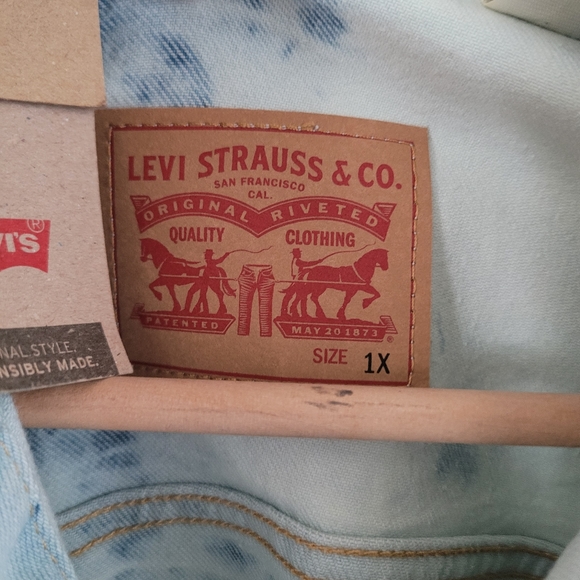 Levi's trucker Ex-boyfriend denim jacket 1X - Picture 6 of 7